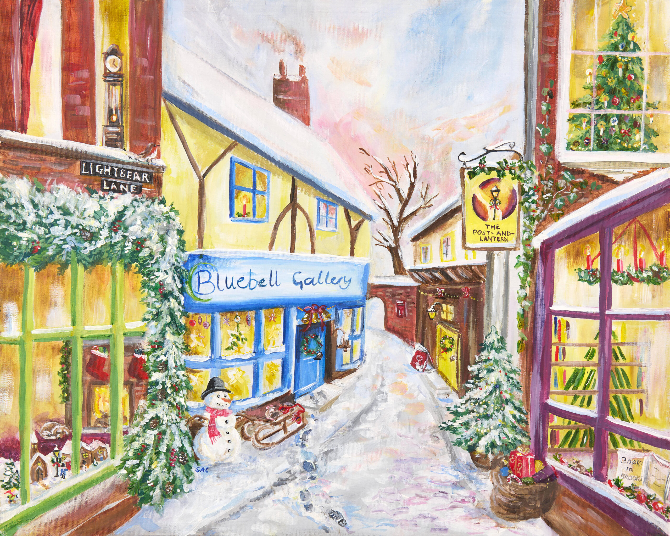 Lightbear Lane at Christmas - pack of 3 cards, free delivery - Image 2