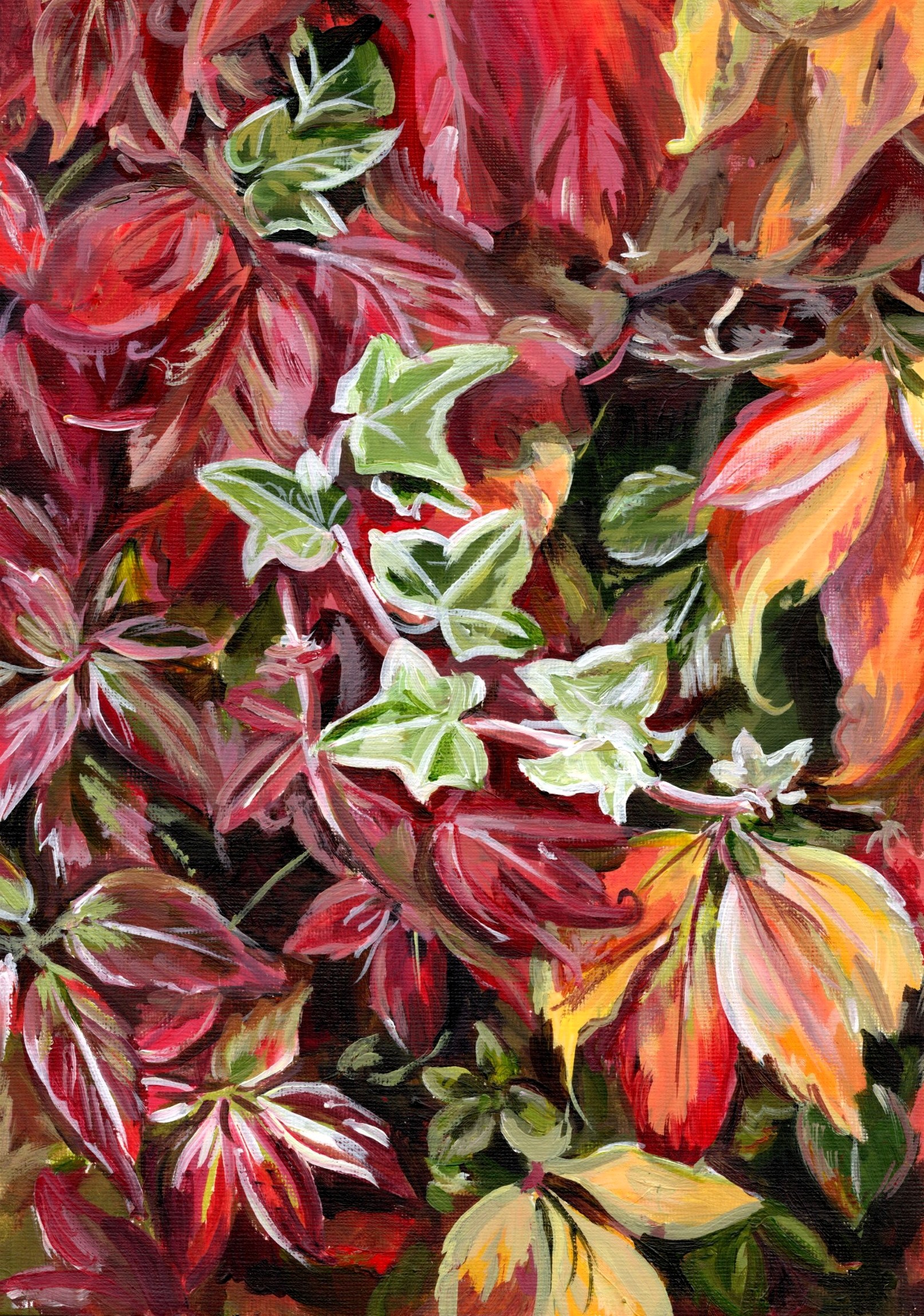 Autumn cards - pack of 4, free delivery